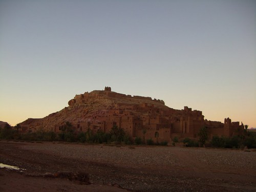 Kasbah de Aït Benhaddou durante la puesta de sol