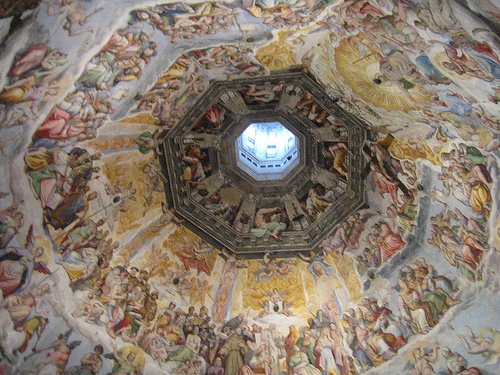 Pintura del Juicio Final, en la catedral de Florencia