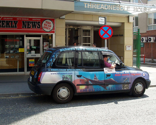 Taxi minicab en Londres