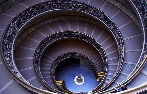 Escalera de Bramante en el Vaticano