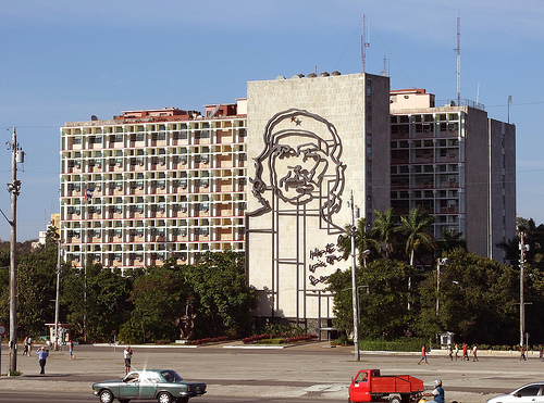 El Che en la plaza de la Revolución de la Havana