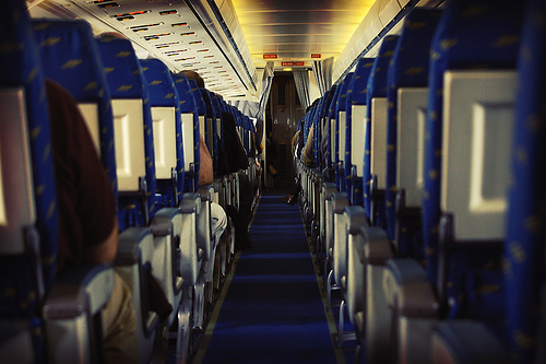 Interior de un avión