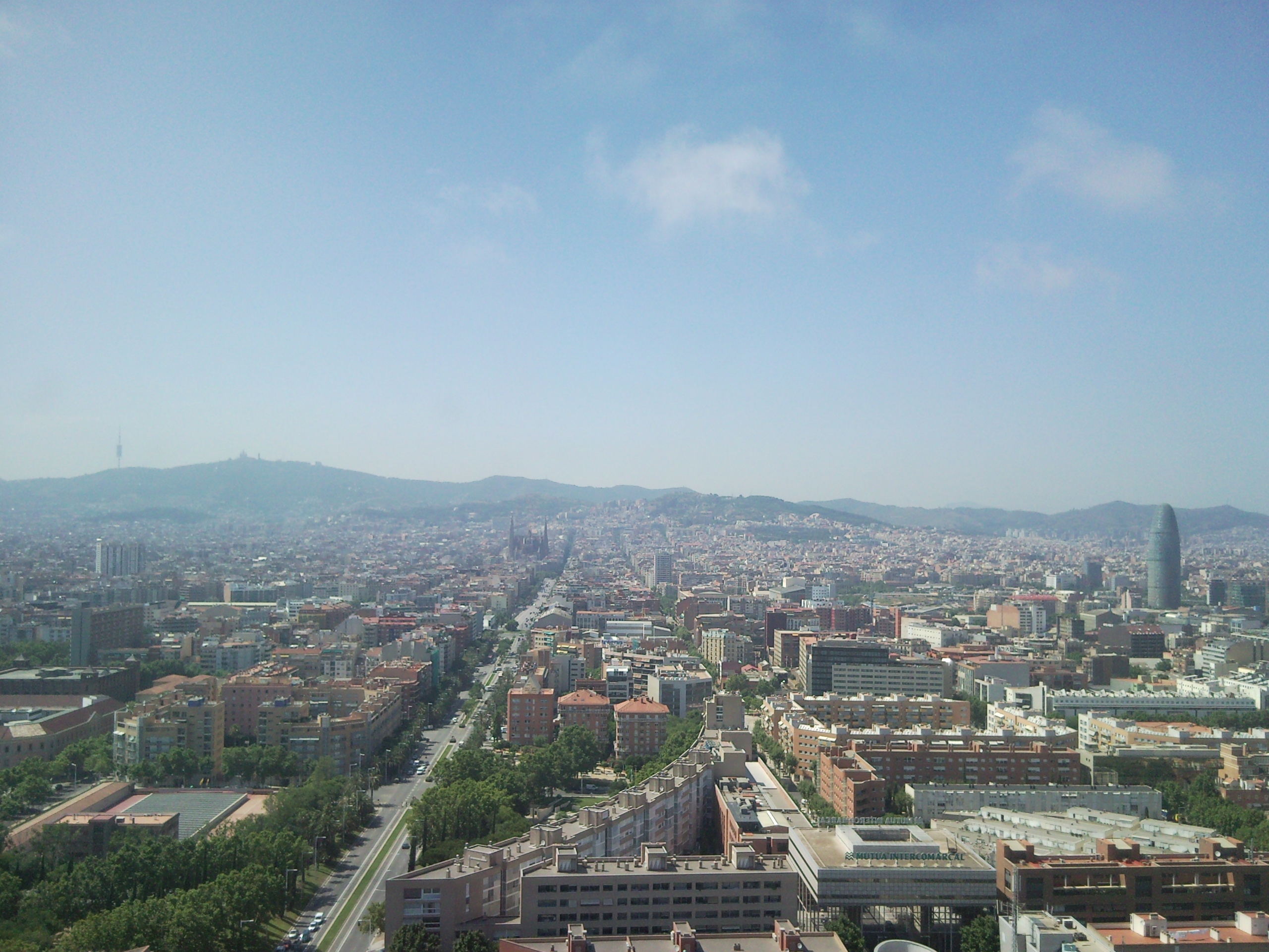 Vistas de la calle Marina de Barcelona