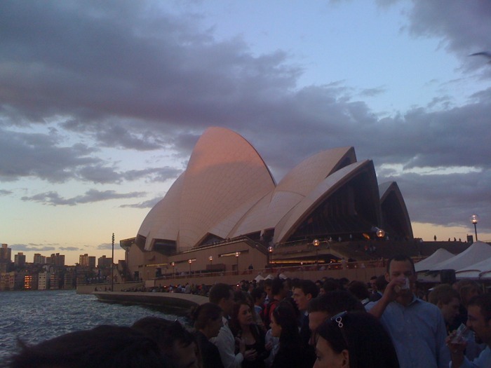 Puesta de sol en el Ópera de Sydney
