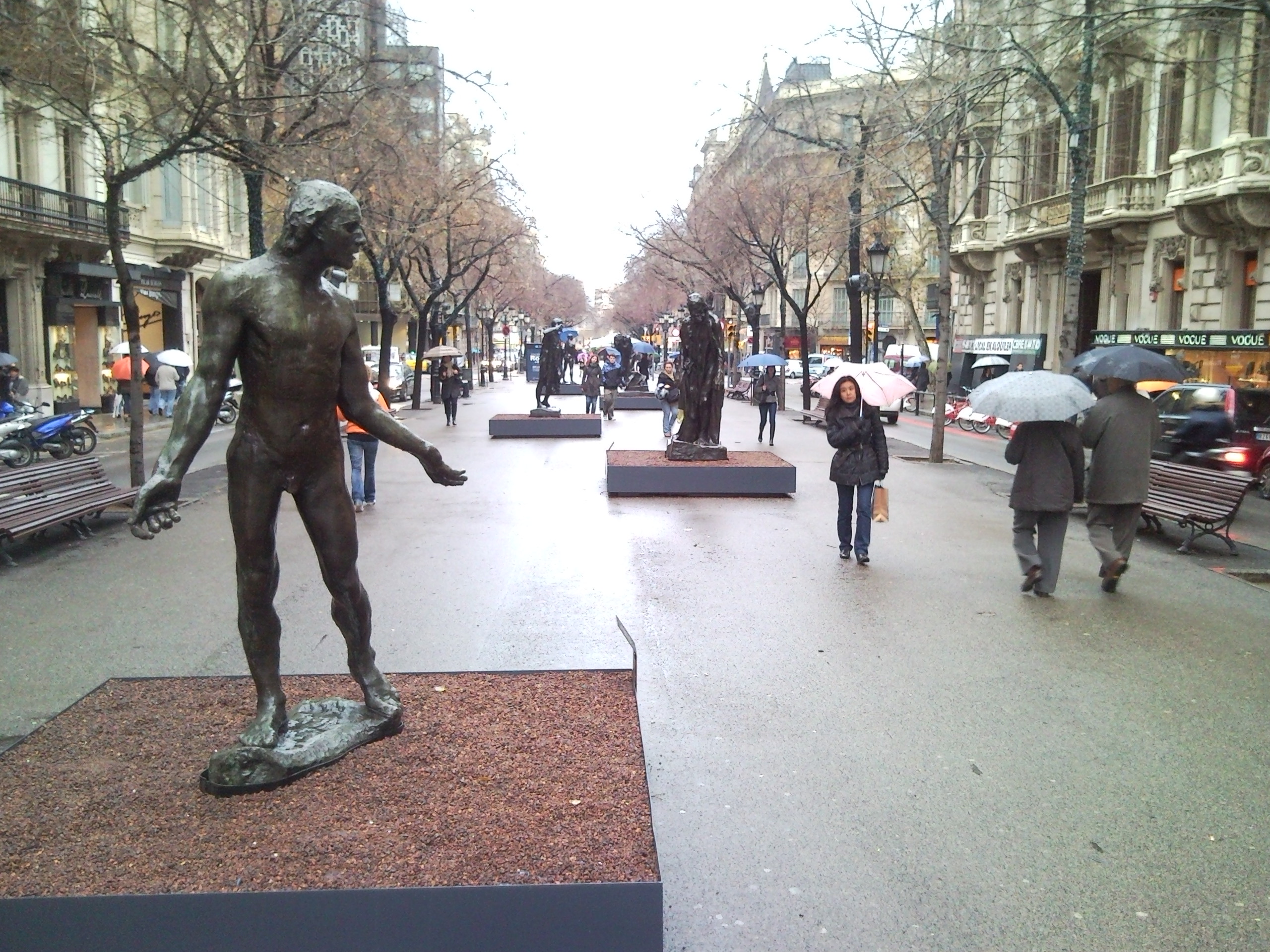 Estatuas de Rodin en la calle de Barcelona