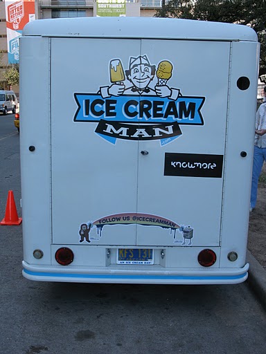 Camión de los helados con Twitter de Austin, TX