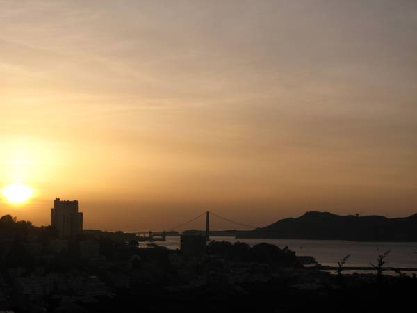 Puesta de sol desde la Coit Tower, San Francisco