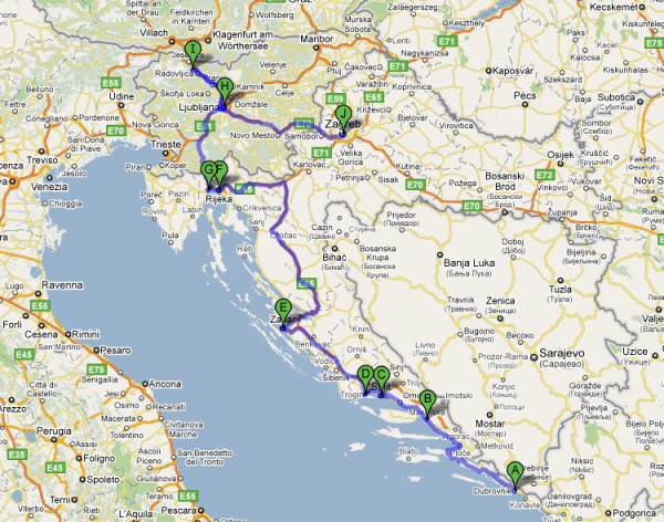 Ruta de una semana por Croacia y Eslovenia