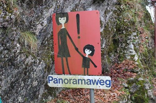 Señal de alerta en Luzerna, Suiza