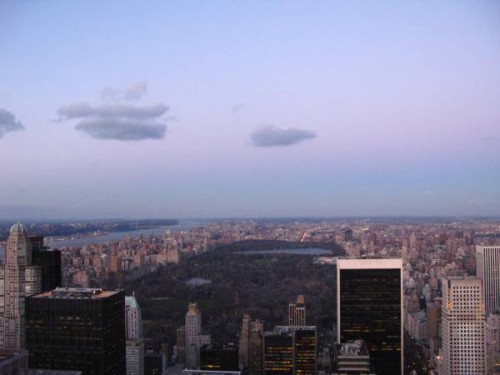 Vista de Central Park y norte de Manhattan desde el Top of the Rock