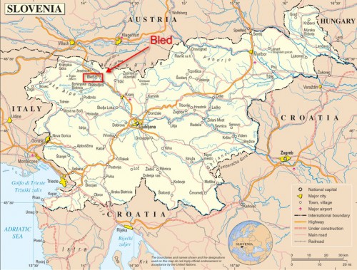 Mapa de Eslovenia - Bled