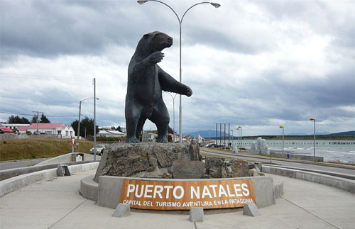 Réplica de Smilodon en Puerto Natales