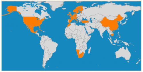 Mapa con los países que he visitado @BUV
