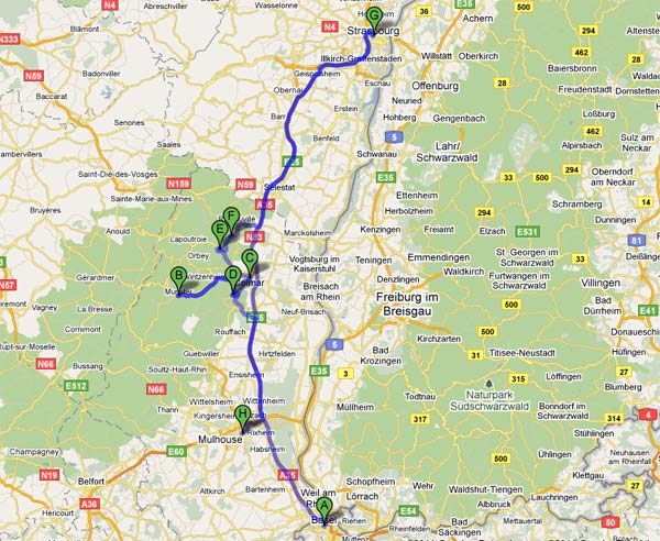Ruta en coche por la Alsacia francesa