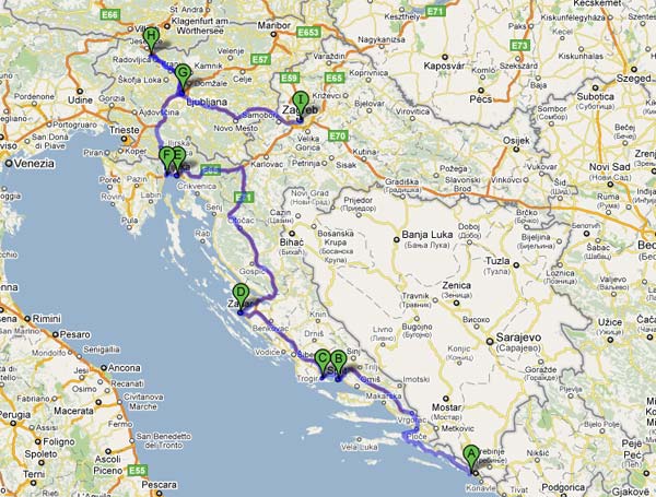 Ruta en coche por Croacia y Eslovenia