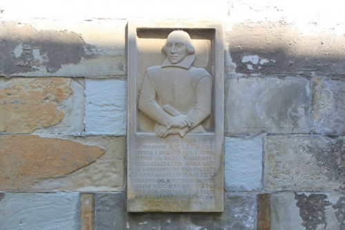 Shakespeare immortalizado en el castillo de Kronborg, Helsingor en Dinamarca