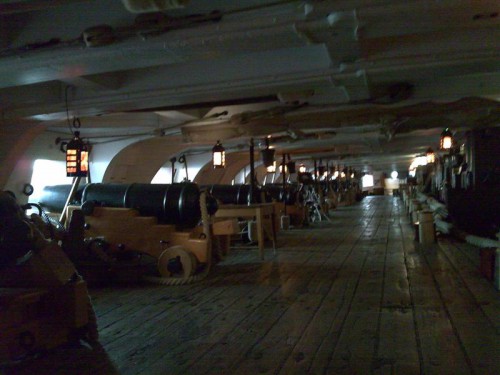 Batería de cañones del HMS Victory
