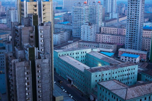 Edificios de Pyongyang en Corea del Norte