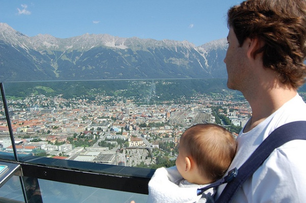Eric y Manuel disfrutando de las vistas de Innsbruck, Austria