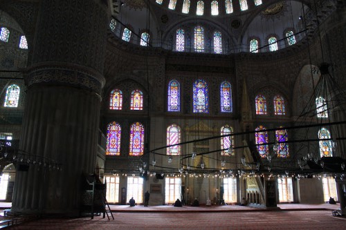 Interior de la mezquita Azul de Estambul