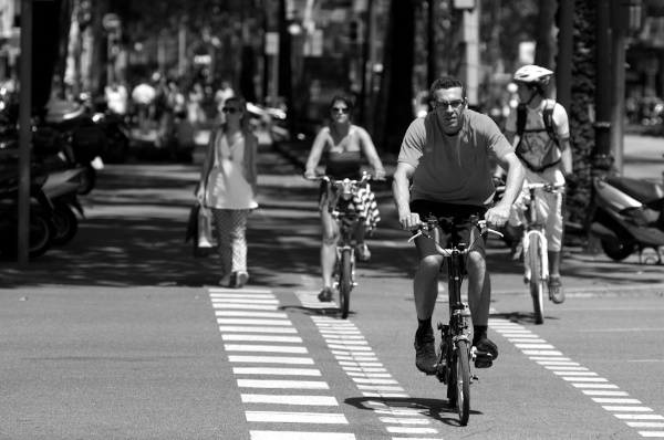 Fotografía callejera Barcelona - Ciclista