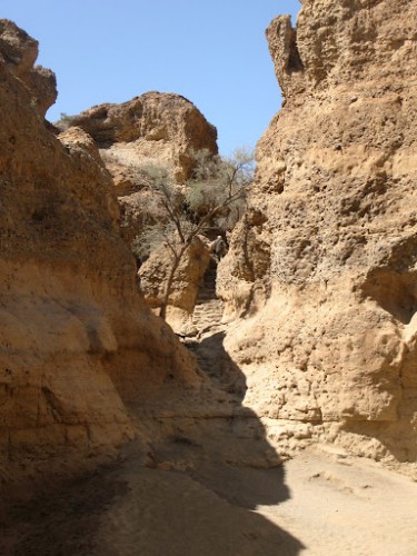 El inicio del cañón de Sesriem en Sossusvlei