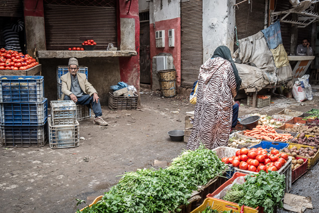Verduras y hortalizas en los zocos de la Medina vieja de Casablanca