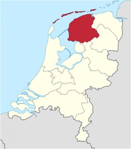 Mapa de Frisia