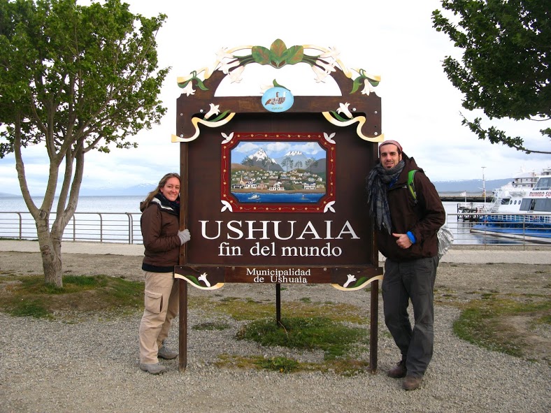 Nosotros en Ushuaia, el fin del mundo
