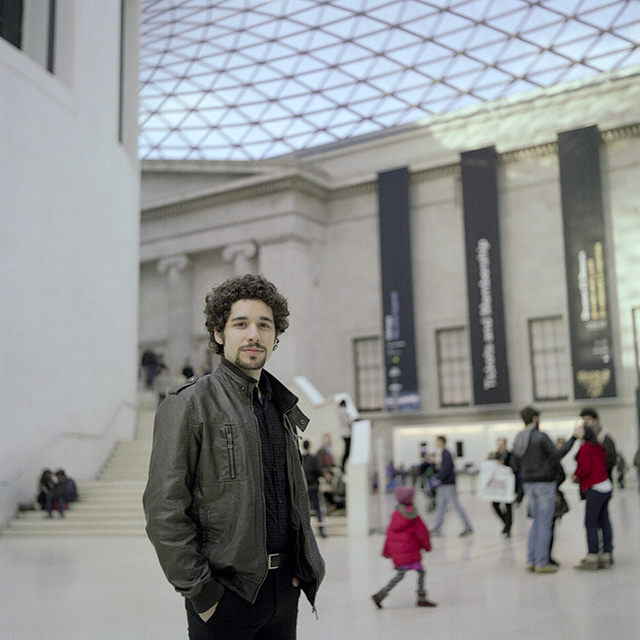 Rubén en su lugar favorito de Londres, el British Museum