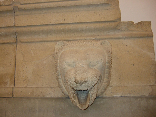 Detalle de un león del friso del Templo de la Victoria, Sicilia
