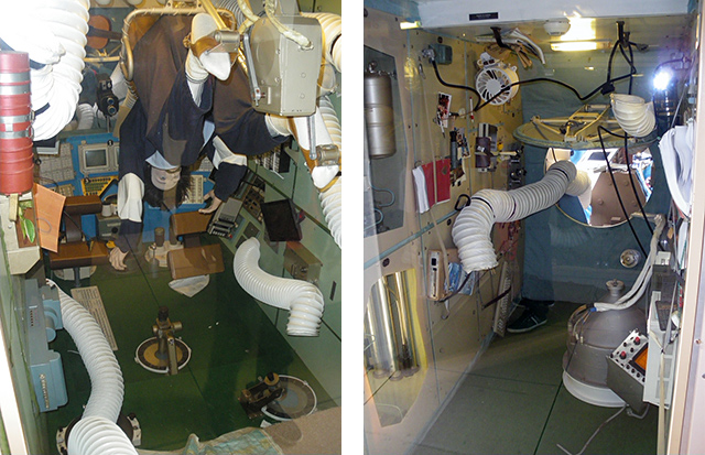 Interior de la estación espacial Mir