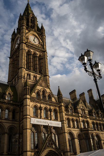 Fachada del ayuntamiento de Manchester