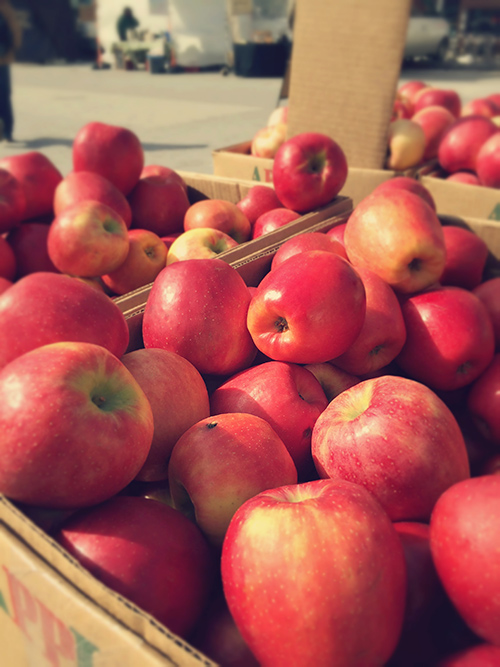 Greenmarket de Nueva York  - puesto de manzanas
