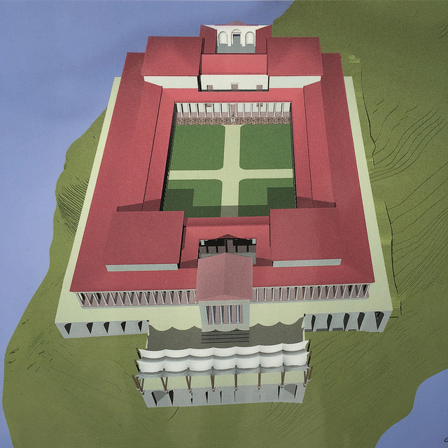 Maqueta de cómo era la enorme villa romana de Sirmione