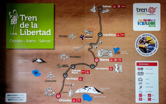 Ecuador Quito - Mapa Tren Libertad