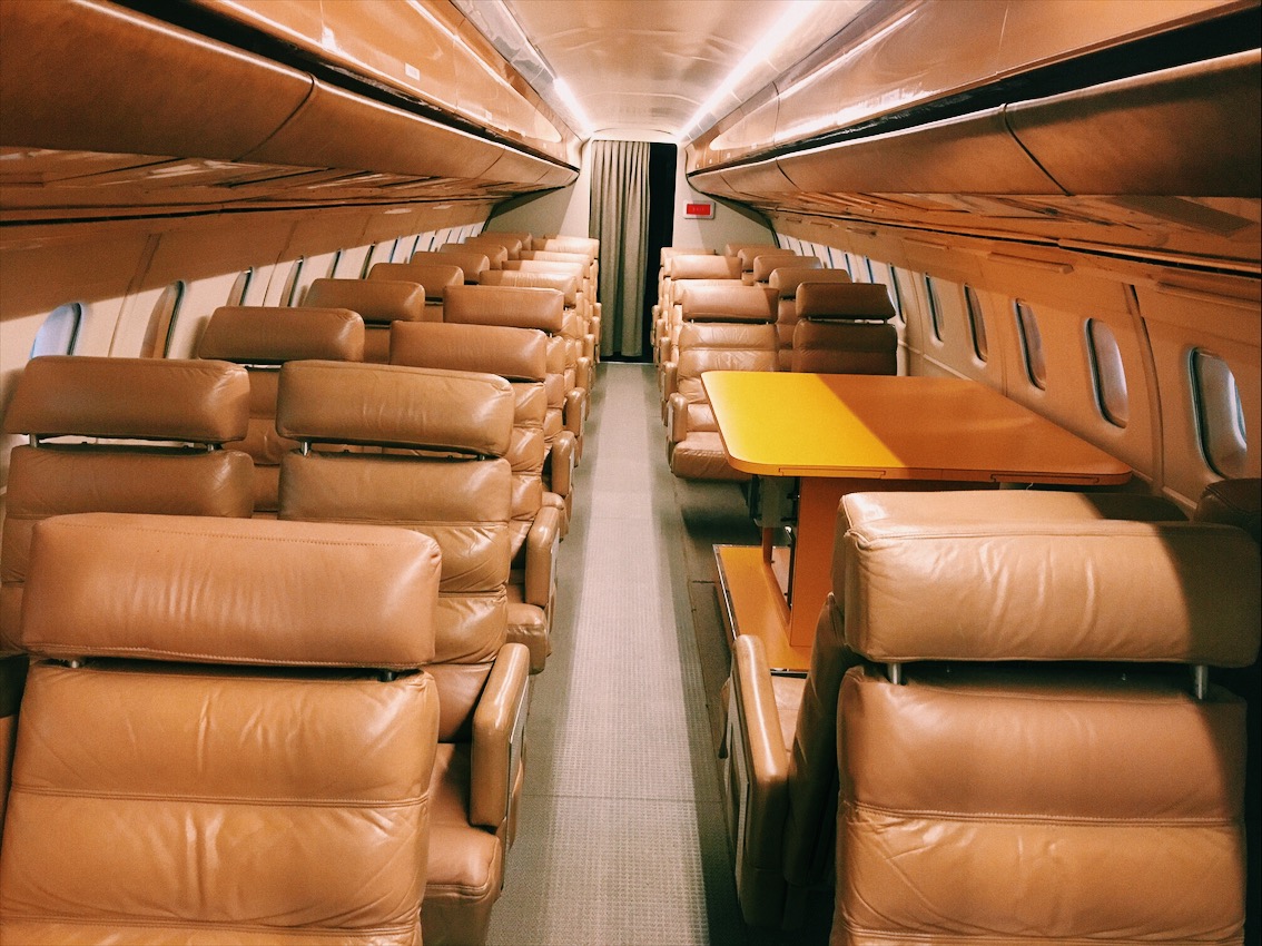 Interior del Concorde expuesto en Aeroscopia
