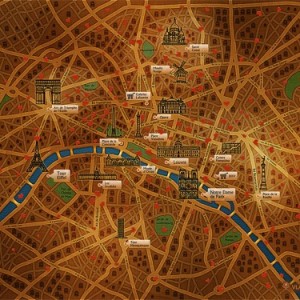 Puntos de interés de París, en formato fondo de pantalla