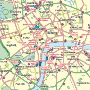 Mapa de los distritos de Londres