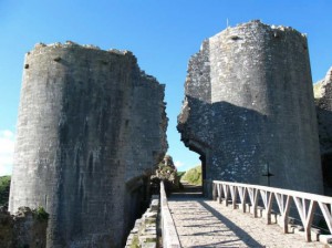 Marcas de guerra en el Corfe Castle