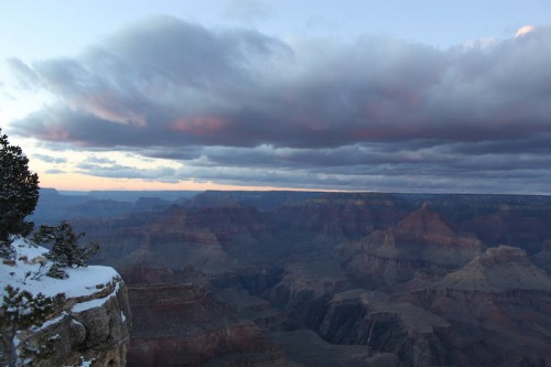 Colores de la puesta de sol en el Grand Canyon