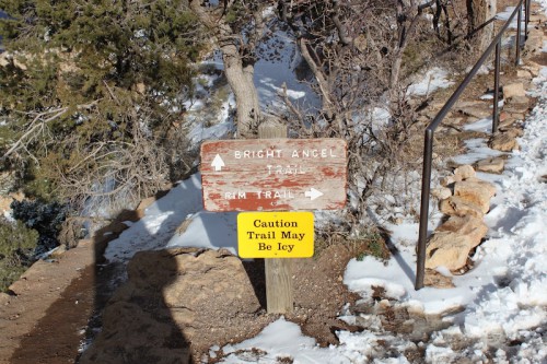 Inicio del Bright Angel Trailhead en el Gran Canyon