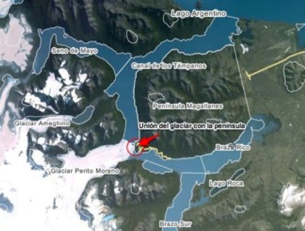 Mapa Glaciar Perito Moreno 3viajes