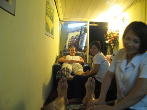 Masaje de pies y cuerpo en Sapa, Vietnam
